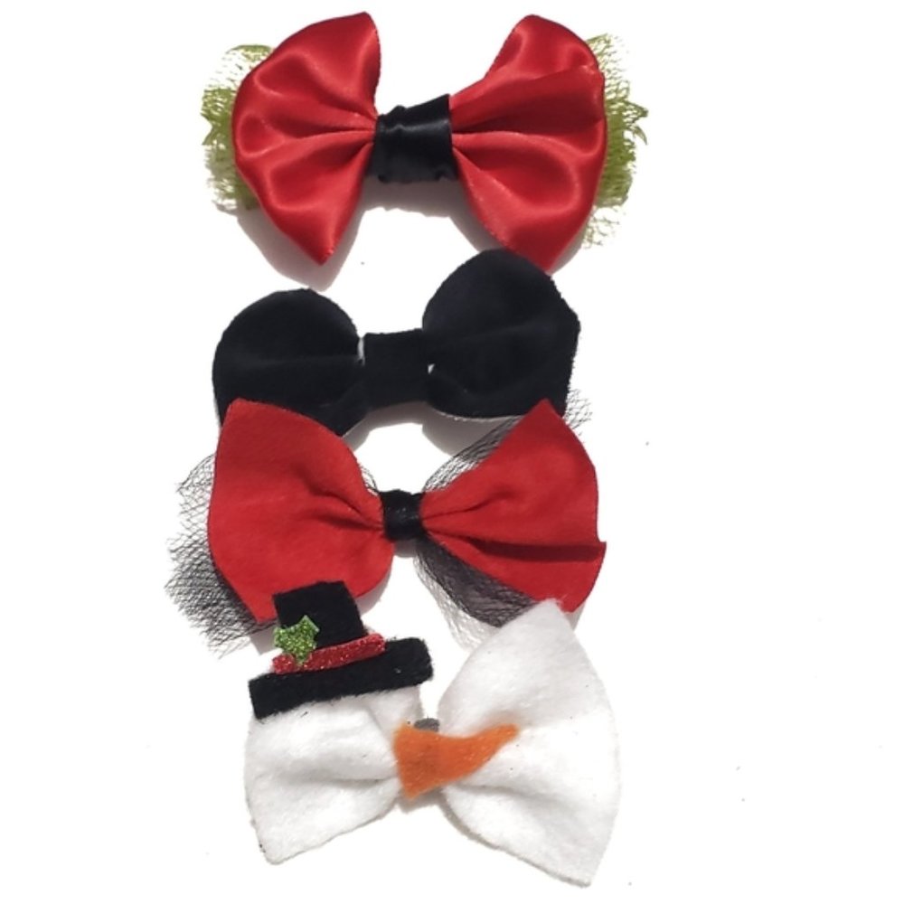 4 piece bundle handmade hair bows